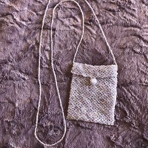 $76 Fabulous Beaded Cross Body Purple/Pink Purse